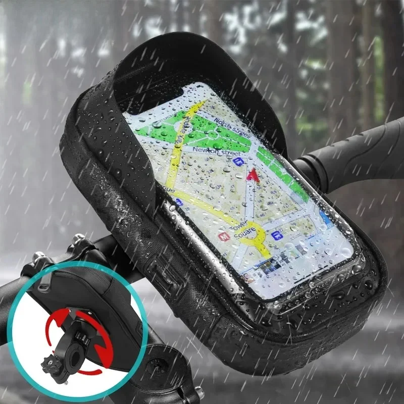 AliExpress VIKEFON Bicycle Motorcycle Waterproof 360° Rotation Front Frame Phone Holder Easy Universal Navigation Smartphone Bracket For All Phones