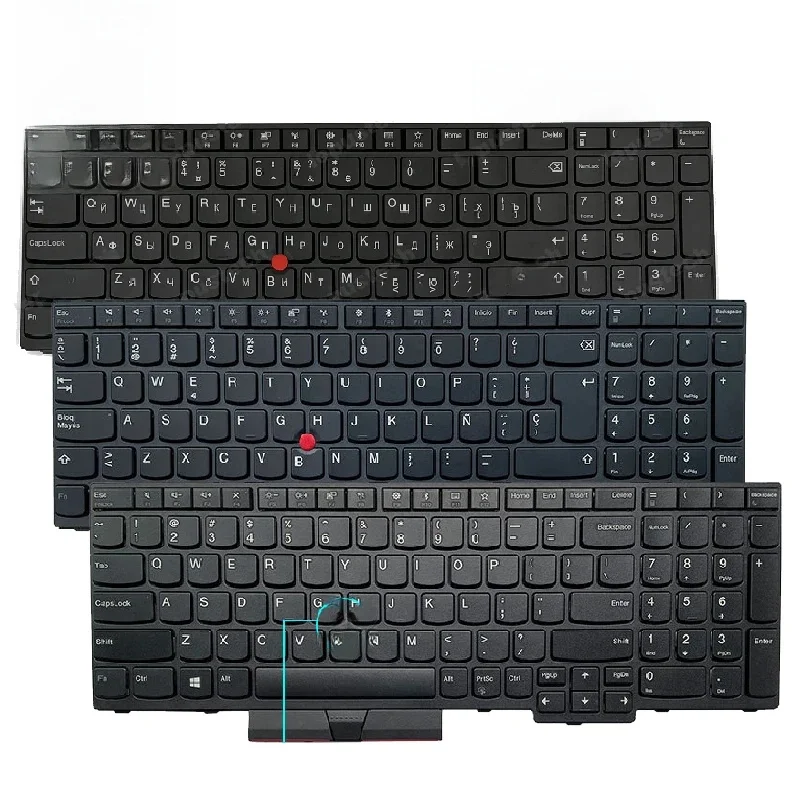 Klawiatura do laptopa US/RU/SP Lenovo Thinkpad E580 E585 E590 E595 L580 L590 T580S T590 R590 P52 P53 P72 P73 P15S T15 Gen1/Gen2 — zdjęcie 2