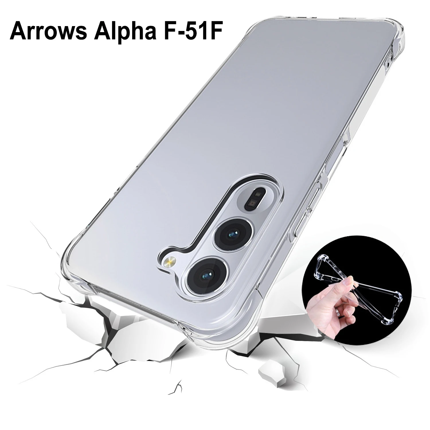 Para Fujitsu Arrows Alpha F-51F funda cojín de aire a prueba de golpes Airbag funda trasera de silicona funda suave para Fujitsu Arrows Alpha F-51F