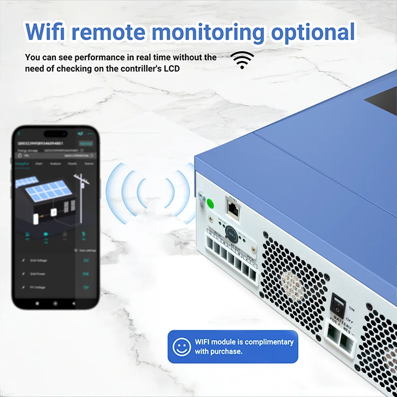 4.2KW 24V Hybrid Solar Inverter 230V Pure Sine Wave MPPT 100A Photovoltaic On/Off Grid Inverter Solar Charge Controller
