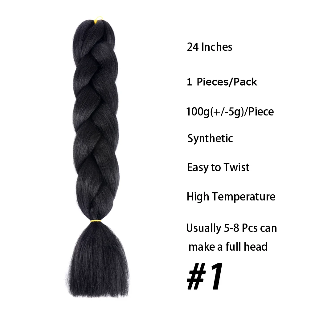 Trenzas Jumbo Kanekalon Expression Hair para trenzas, extensiones de cabello sintético trenzado, extensiones de cabello de colores arcoíris