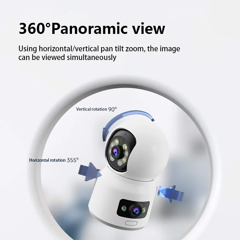 BIOS 5 MP Indoor Surveillance Camera Wifi Smart Security Cam，360° Pan & Tilt，One-touch Call Feature，Night Vision，Baby Monitor