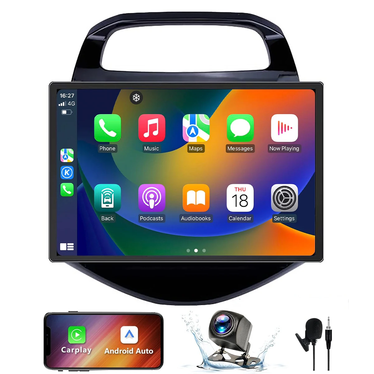 

13" 2K Android Radio for Chevrolet Chevy Spark【2013 2014 2015】Touch Screen Car Stereo with Carplay Android Auto EQ Bluetooth