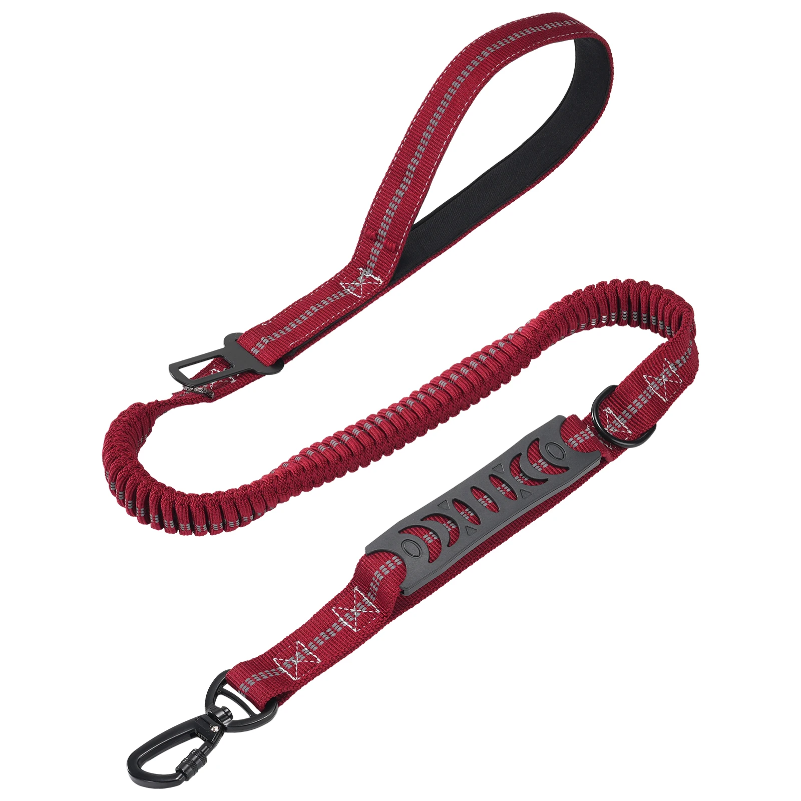 Taktische Hundeleine Robuste Reflektierende Starke Anti-Zug Bungee-Leine für Mittelgroße und Große Hunde mit Komfortablem Gepolstertem Doppelgriff – Detail 8