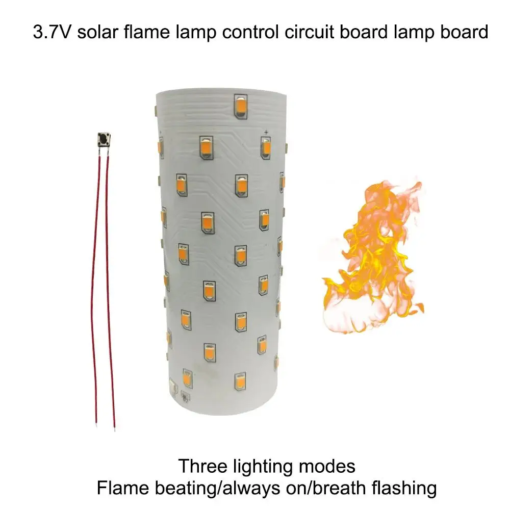 3.7V Solar Flame LED Lamp PCBA Simulated Solar Torch Lamp Torch Lamp Controller Circuit Board 51pcs LED