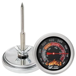 KT THERMO Grill Thermometer Barbecue Charcoal Smoker Temperature Gauge Grill Pit Replacement Thermometer for BBQ Meat Cooking