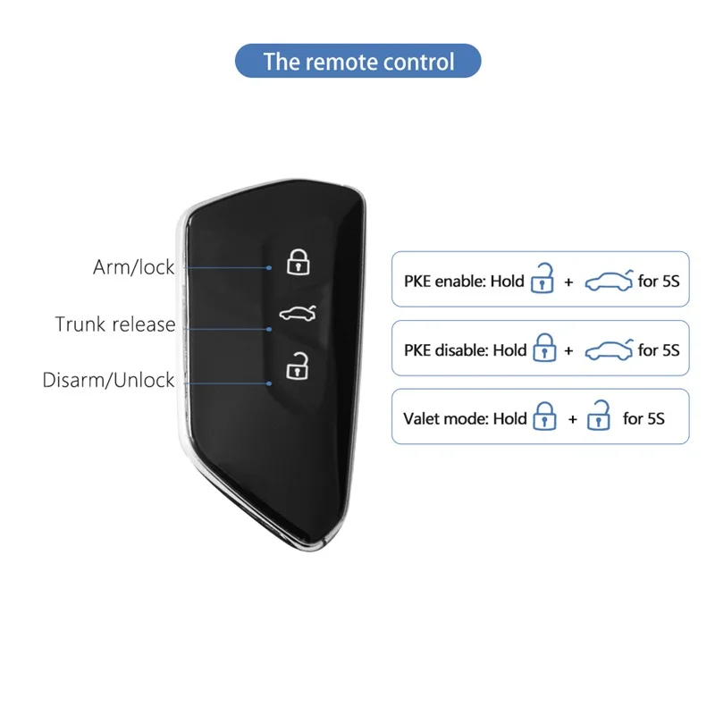 EasyGuard inteligentny klucz PKE Kit pasuje do golfa 8 z fabrycznym przycisk Start DC12V dostęp bezkluczykowy włącz i wyłącz tryb parkingowego