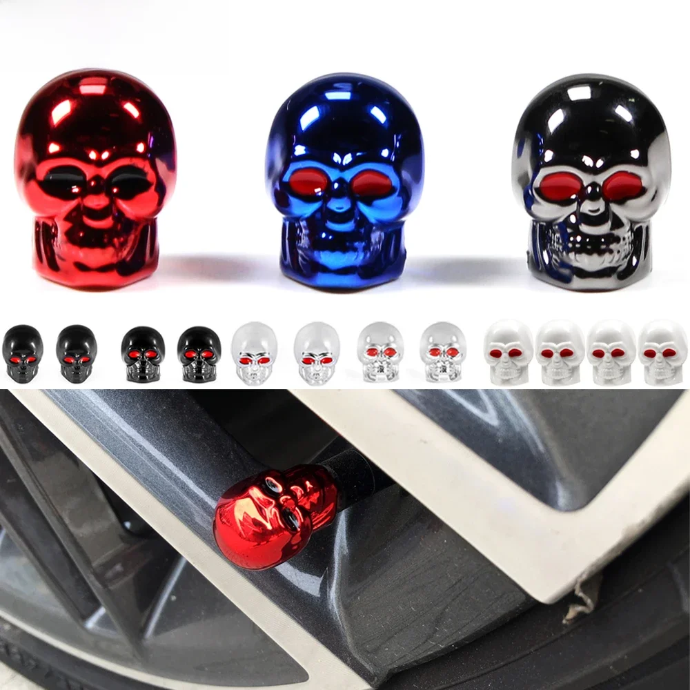 AliExpress DSYCAR 4Pcs/Set Universal Car Skull Style Antirust Copper Core Motorcycle Bike Car Wheel Tyre Tires Valve Stem Caps