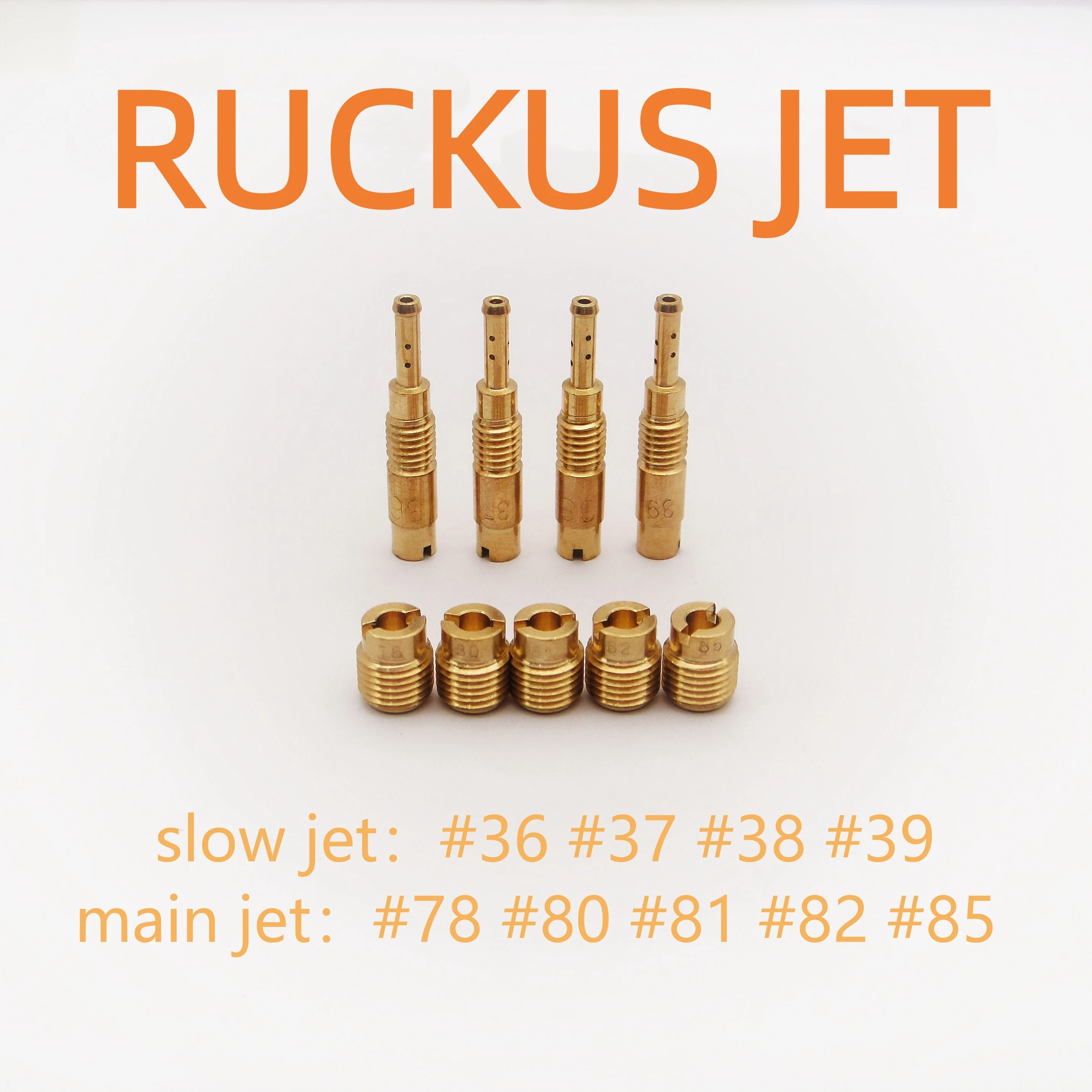 Kit de jato RUCKUS com 9 peças # 36 # 37 # 38 # 39 # 78 # 80 # 81 # 82 # 85 para Honda GX160 GX200 GX390