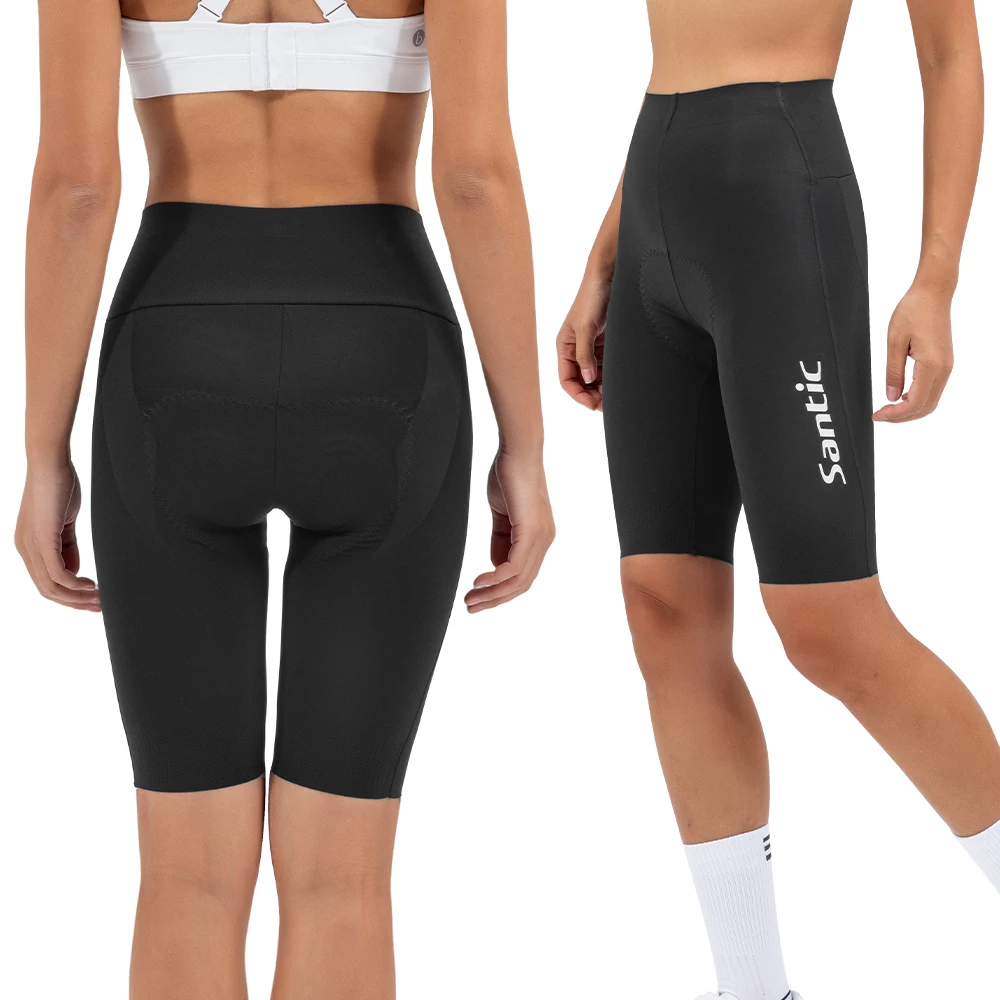 Santic Women's Cycling Shorts Professional Summer Riding Shorts with Comfort Cushion Moisture-Wicking Reflective TL25C05207