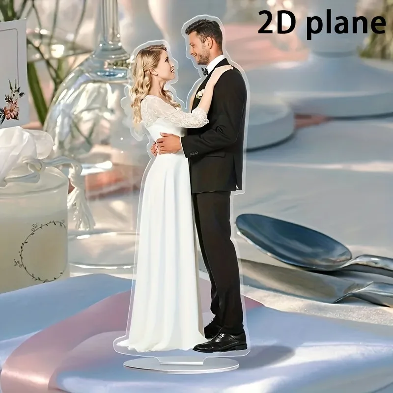 2d Custom Wedding Couple Photo Acrylic Stand, Creative Pet Keepsake, Graduation Season Gift, Compact Desktop & Home Decoration view 4