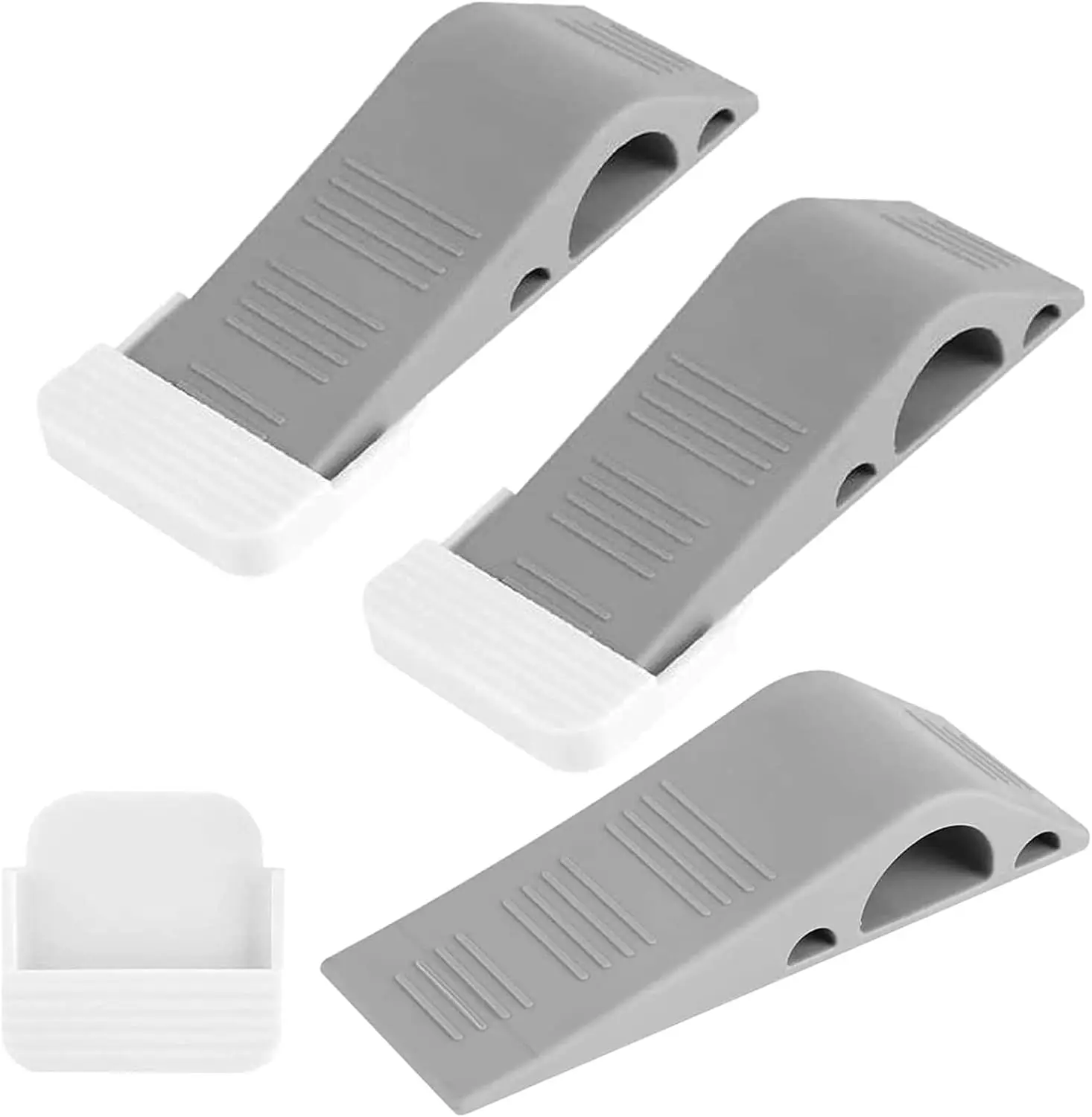 3 Pieces per Pack Heavy Duty Rubber Door Stoppers, Non-Scratching Door Holder, Anti-Skid Durable Rubber Door Wedges