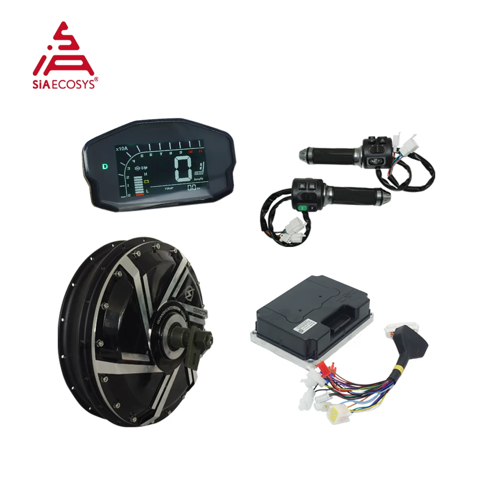 QSMOTOR QS273 8000W 50H V3 72V 120kph High Speed E-Motorcycle Spoke Hub Motor with ND72890 Controller Conversion Kit