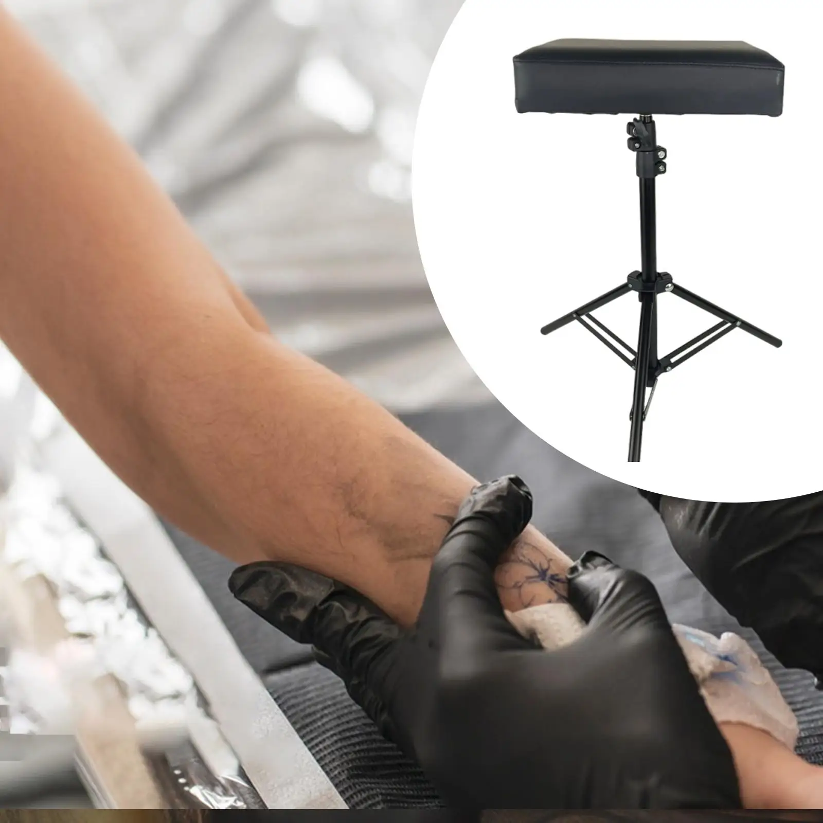 Tattoo Armrest Stand Thickened Cushion Tattoo Arm Rest Adjustable Height 180° Rotation for Beauty Salon Studio Houes Accessories