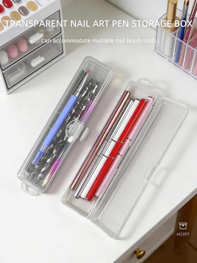 Tragbarer Make-up-Pinsel-Organizer, Augenbrauenstift, Besteck, Stäbchen, transparent, mit Abdeckung, Aufbewahrungsbox, Küchenzubehör