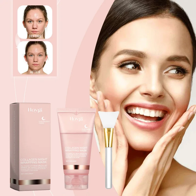 75 جرام Hoygi الكولاجين تقشير تمزيق قناع الوجه ترطيب تغذي الجمال الجلد العميق نظيفة الترطيب ليلة الرعاية قناع الوجه كريم
