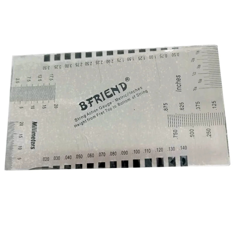 Medidor de regla de acción de cuerda, herramienta de reparación de guitarra para Luthier, apto para guitarra, ukelele, bajo, banjo, mandolina