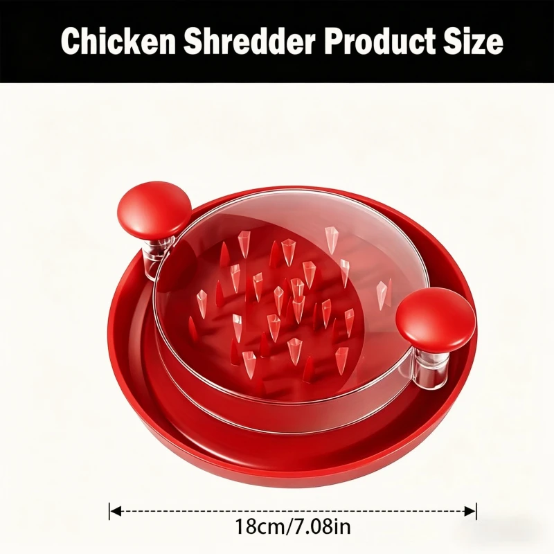 1pcs  Red manual meat grinder, labor-saving chicken breast grinder, no electricity needed