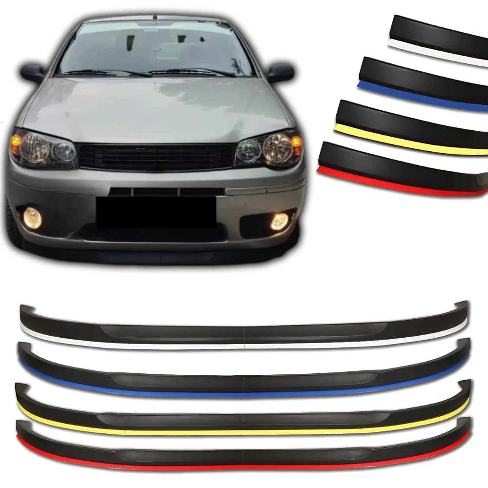 2 Pcs Front Bumper Lip For Fiat Palio 1997-2012 Body Kit Car Accessories Spoiler Splitter Diffuser Bumper Tuning Exterior Parts