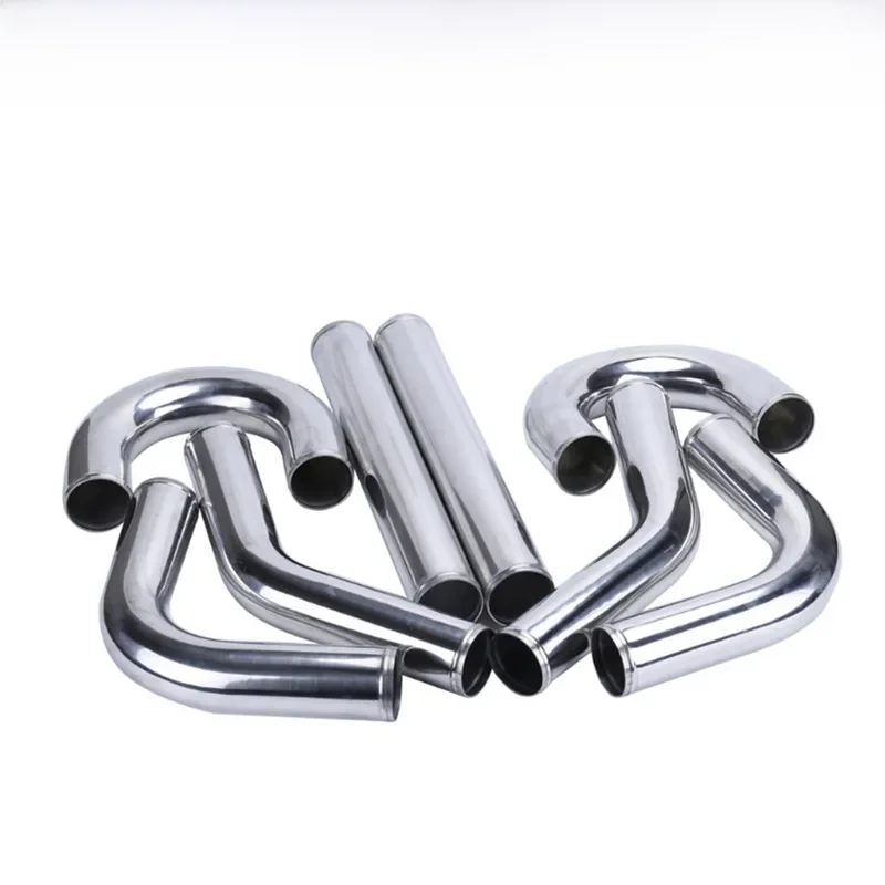 Tuyau d'admission d'air en Tube d'aluminium de 70mm 2.75 pouces pour refroidisseur intermédiaire de voiture de course 0/45/90/180 degrés Type L J U S longueur 500mm universel