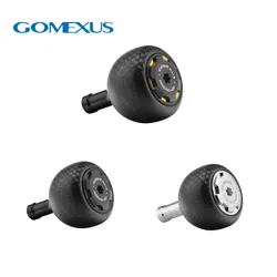 GOMEXUS Carbon Fiber Power Knob Compatible for Shimano Stradic Ci4+ Daiwa Tatula LT Spinning Reel Handle Replacement EVA Round K