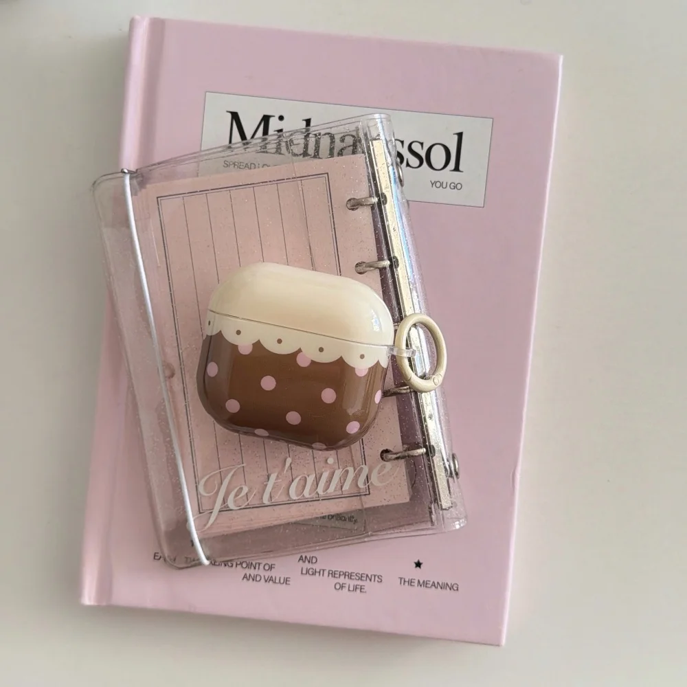 

Polka dot cake headphone protective cover, suitable for AirPods Pro2/AirPods 4/3/2,Korean INS cute new shockproof headphone case