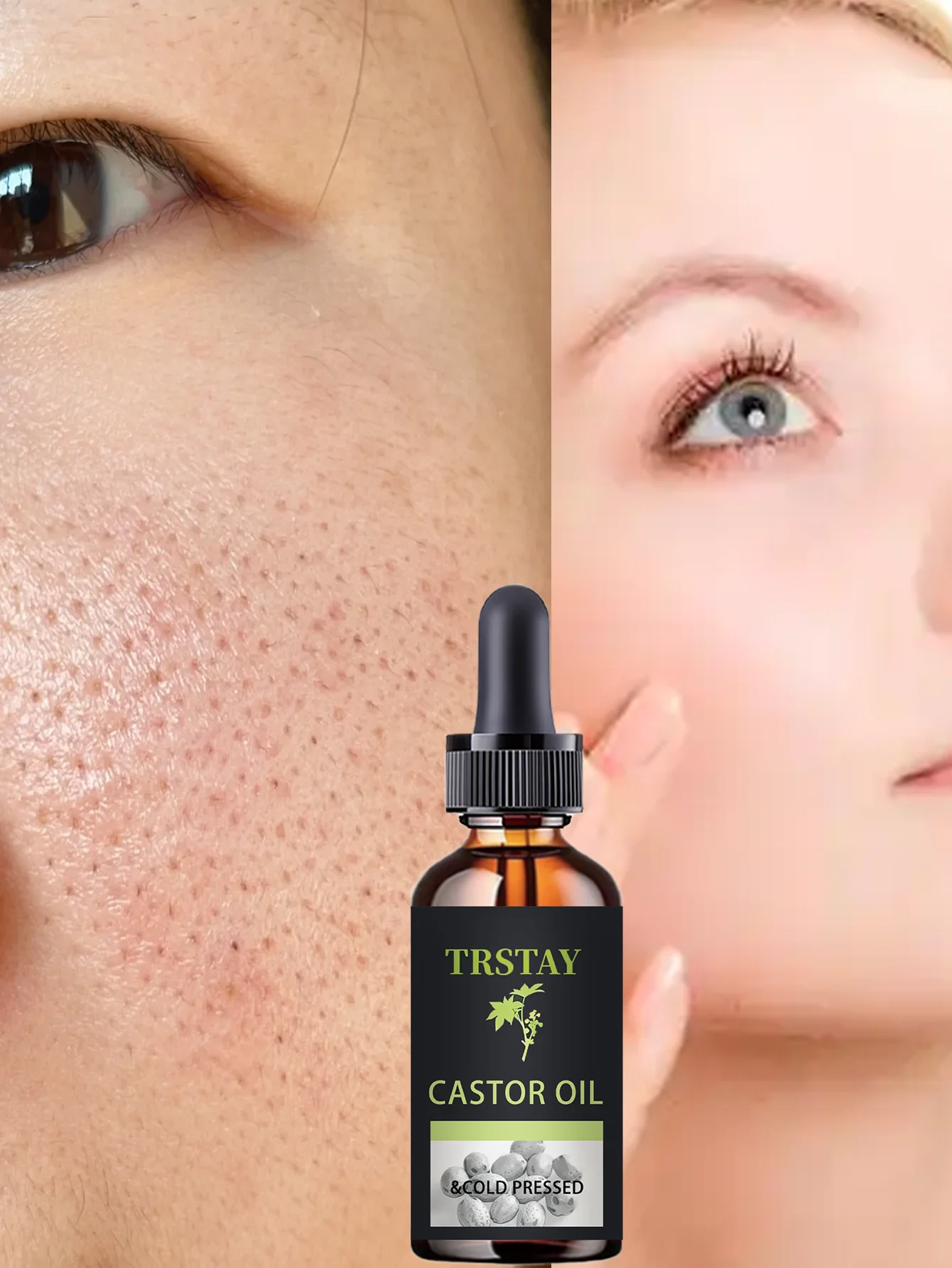 Hydrating facial serum with essential oils deep nourishment shrink pores restore smooth skin whitening effects for radiant compl