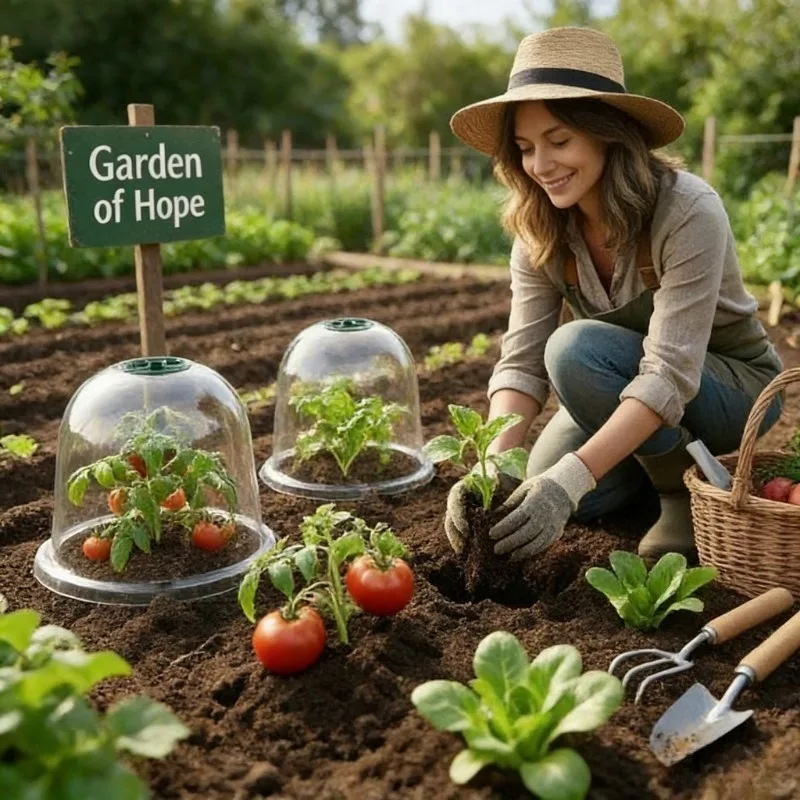 5-12Pc Insulation Moisture Protection Planting Cover Greenhouse Gardening Seedling Nursery Covers Flower Pot Lid Seedling Covery