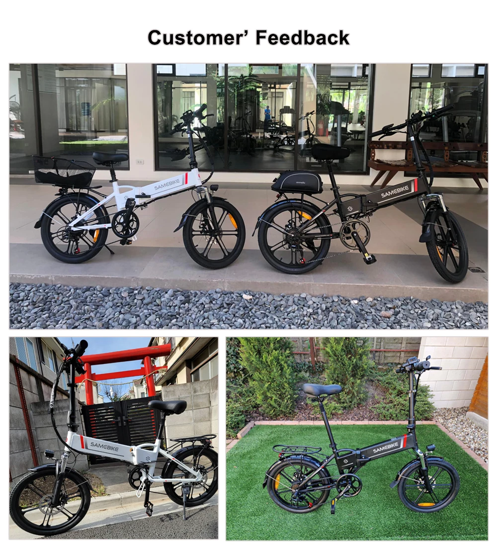 Image of Samebike 20LVXD30-II Faltbares Elektrofahrrad für Erwachsene, 20 Zoll Mountain E-Bike mit herausnehmbarem 48V10.4Ah Akku, Heckmotor, 25 km/h & 70 km Reichweite