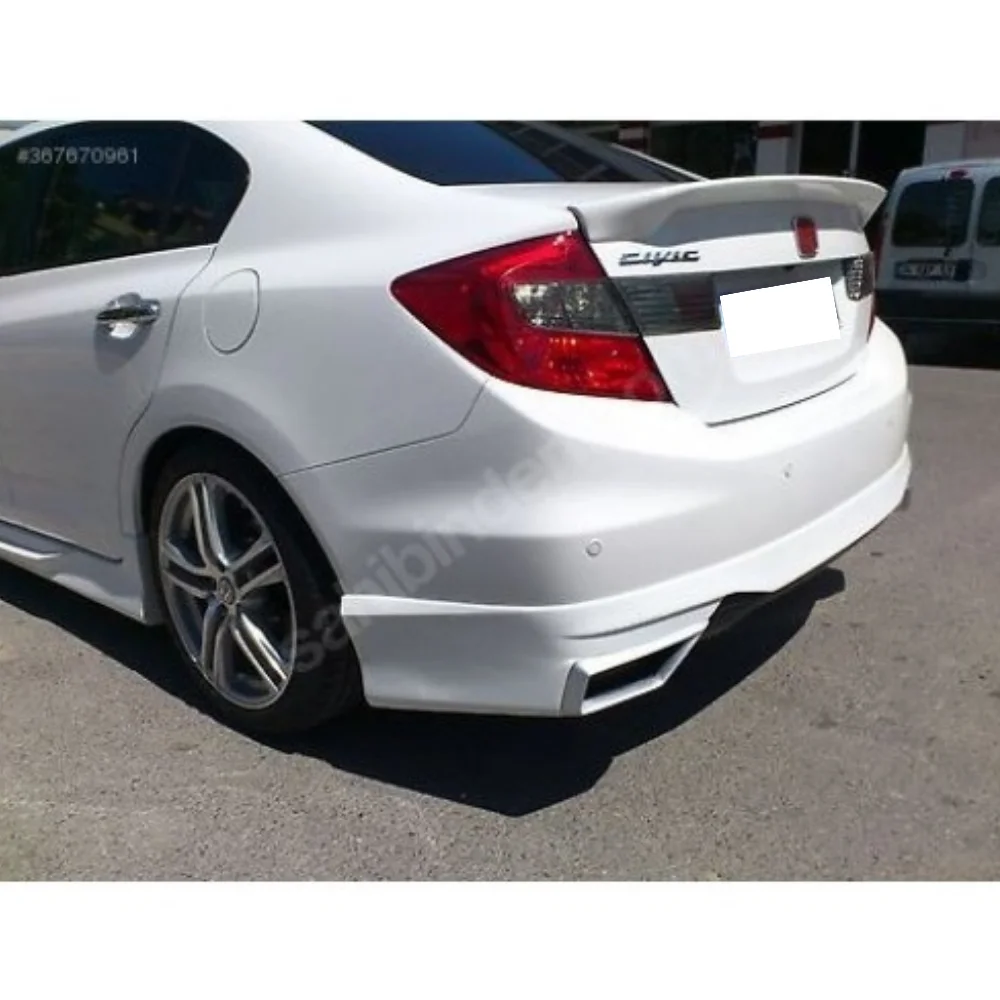 For Honda Civic 2012 Anatomical Spoiler Fiber Material Rear Roof Spoiler Wing Trunk Lip Car Styling Fully Compatible Tuning Part