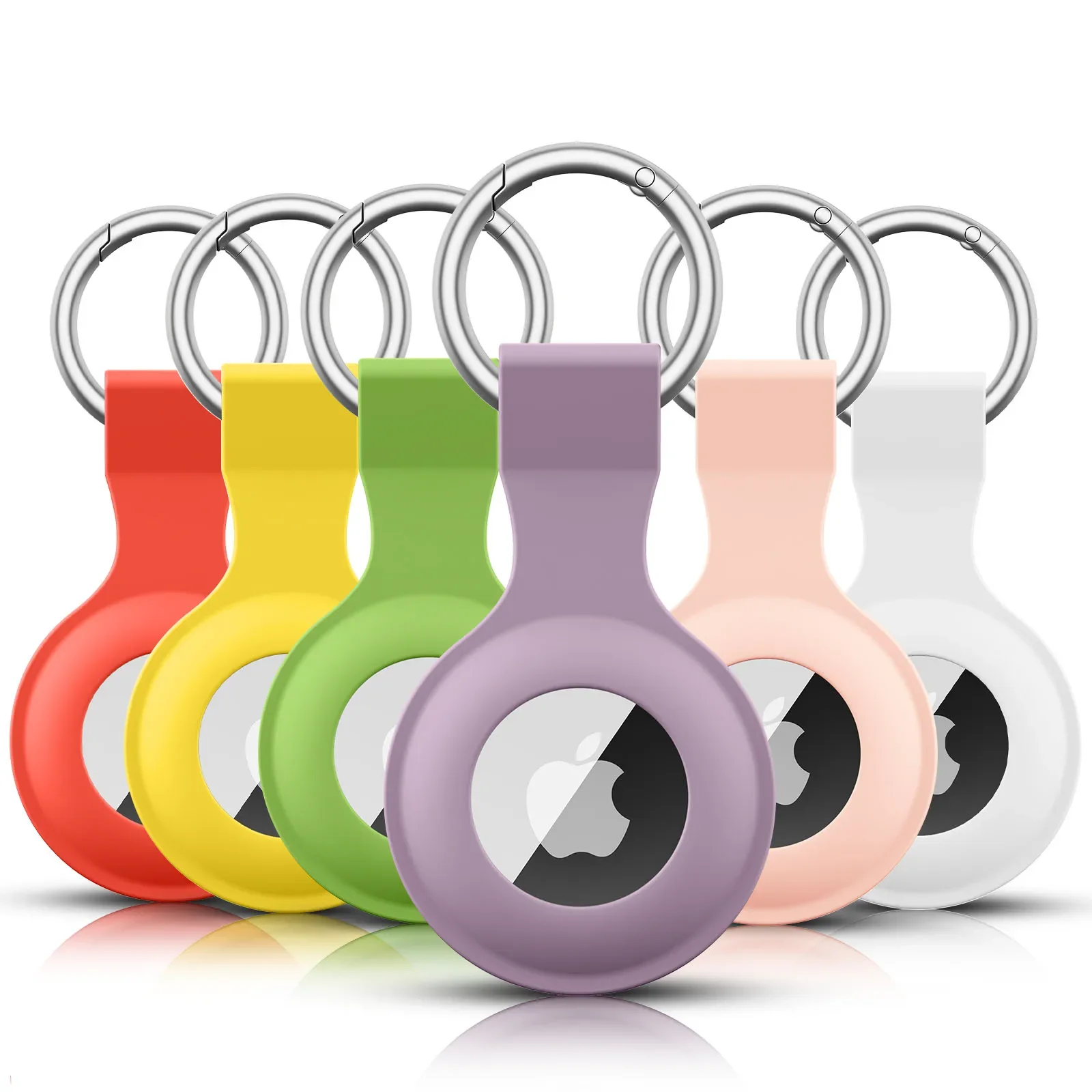 Coque en Silicone pour Apple Airtags, coque de protection, accessoires de suivi, manchon anti-rayures, porte-clés pour Apple Air tag