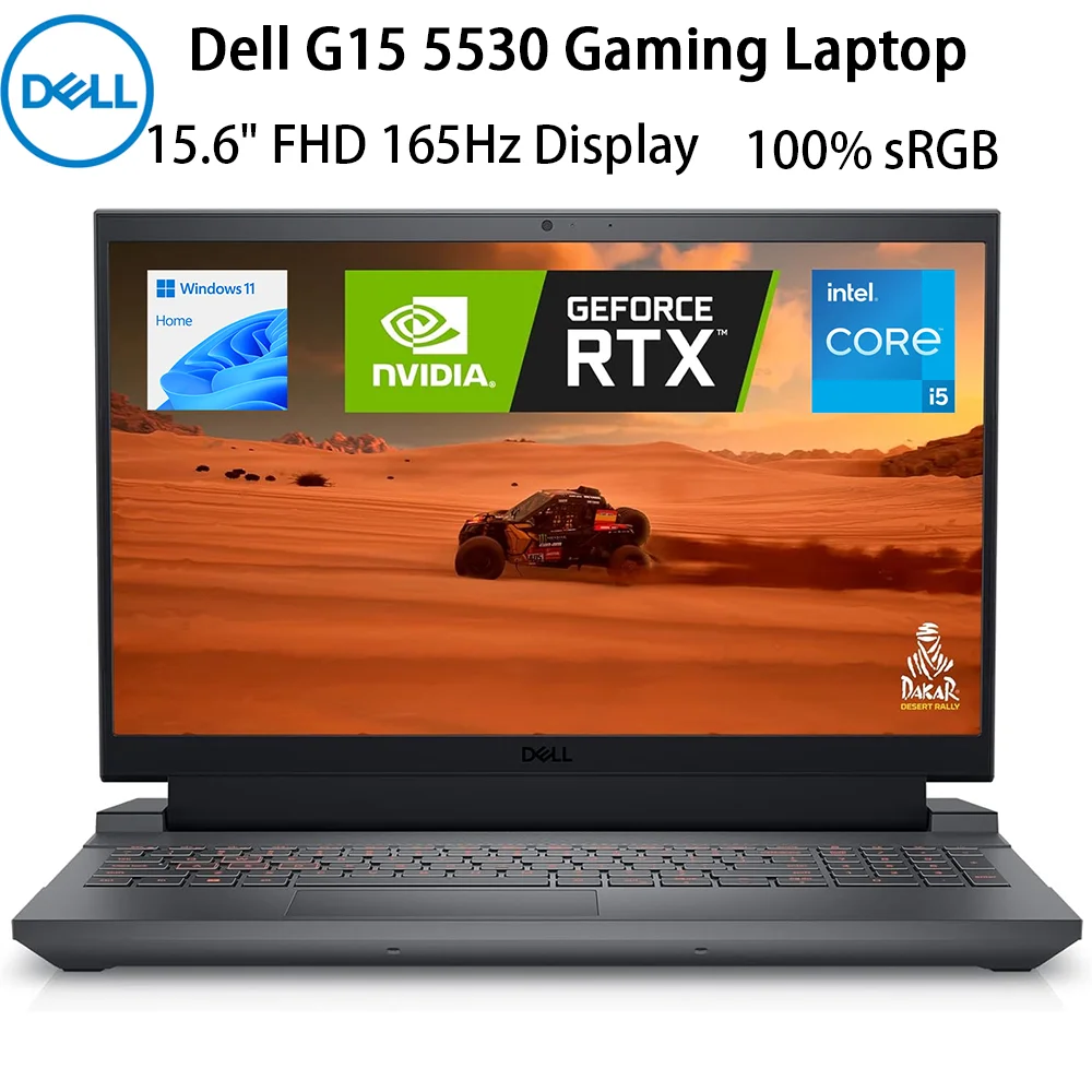 Dell G15 5530 15.6 "Fhd 165Hz Gaming Laptop,Intel Core I5-13450HX, Tot 32Gb Ddr5 Ram, 2Tb Ssd, Nvidia Geforce Rtx 4050 Graphics