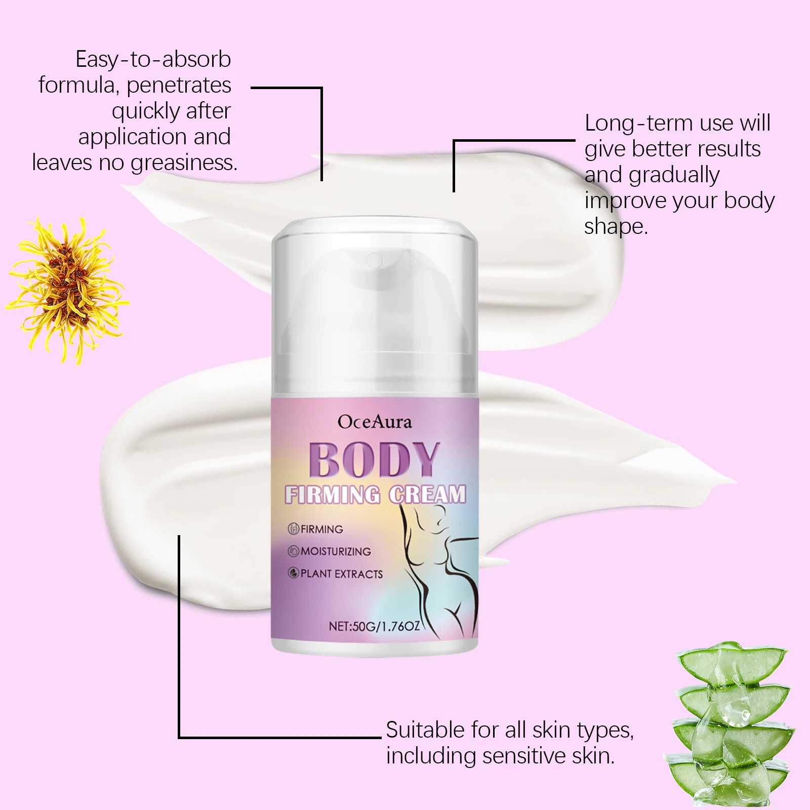 Oceaura 50g Body Shaping Care Cream Firming Lifting Skin Body Nourish Fat Burning Anti Cellulite Tightening Massage Body Cream