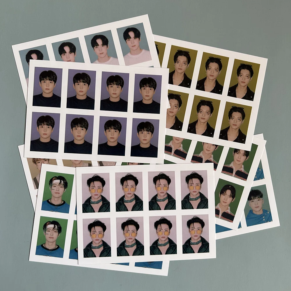 Kpop ATEEZ ID Photo 2023 CLASS One-inch ID Card SAN JONGHO YUNHO Wallet Photocards Fans Collection Souvenir