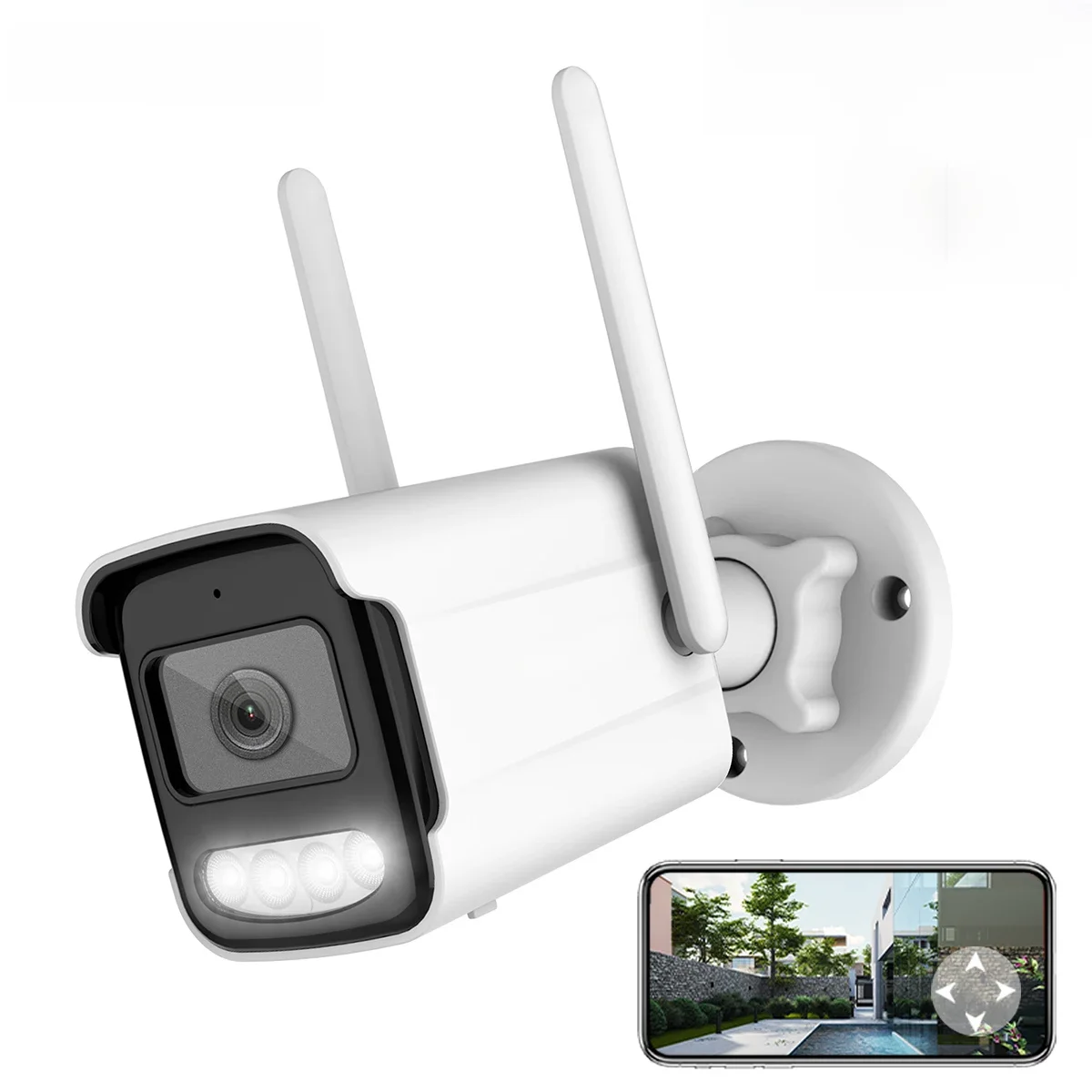 Kamera IP 8MP 4K, kamera monitoringu WiFi, kamera zewnętrzna 5MP, kamera bezpieczeństwa CCTV Wi-Fi, wodoodporna kamera Wi-Fi CamHi CamHipro IP Cam — 2