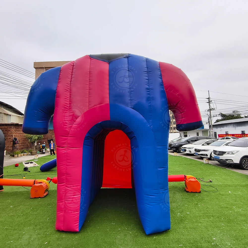 Grande tenda gonfiabile dell'arco del tunnel di sport dell'ingresso del tunnel della maglietta gonfiabile per la mostra pubblicitaria di promozione 3.5X2m