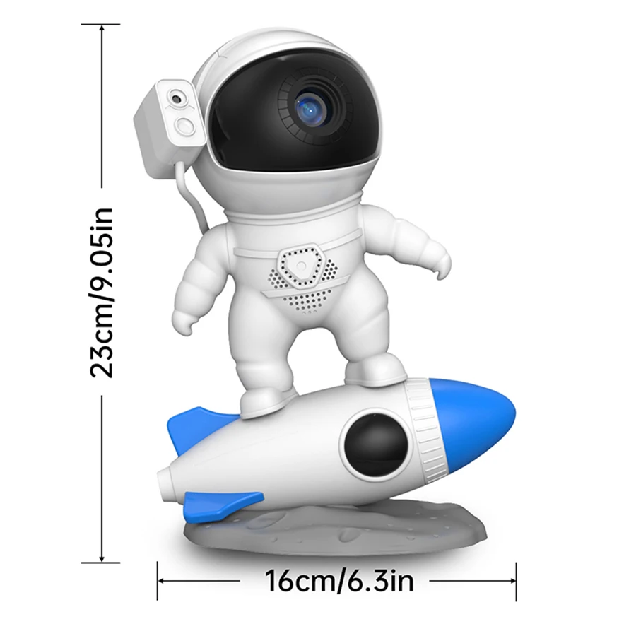 Astronaut Rocket Projector Bluetooth Music Lamp Light Galaxy Lights Timer Lighting Projection Night Light for Children Bedroom