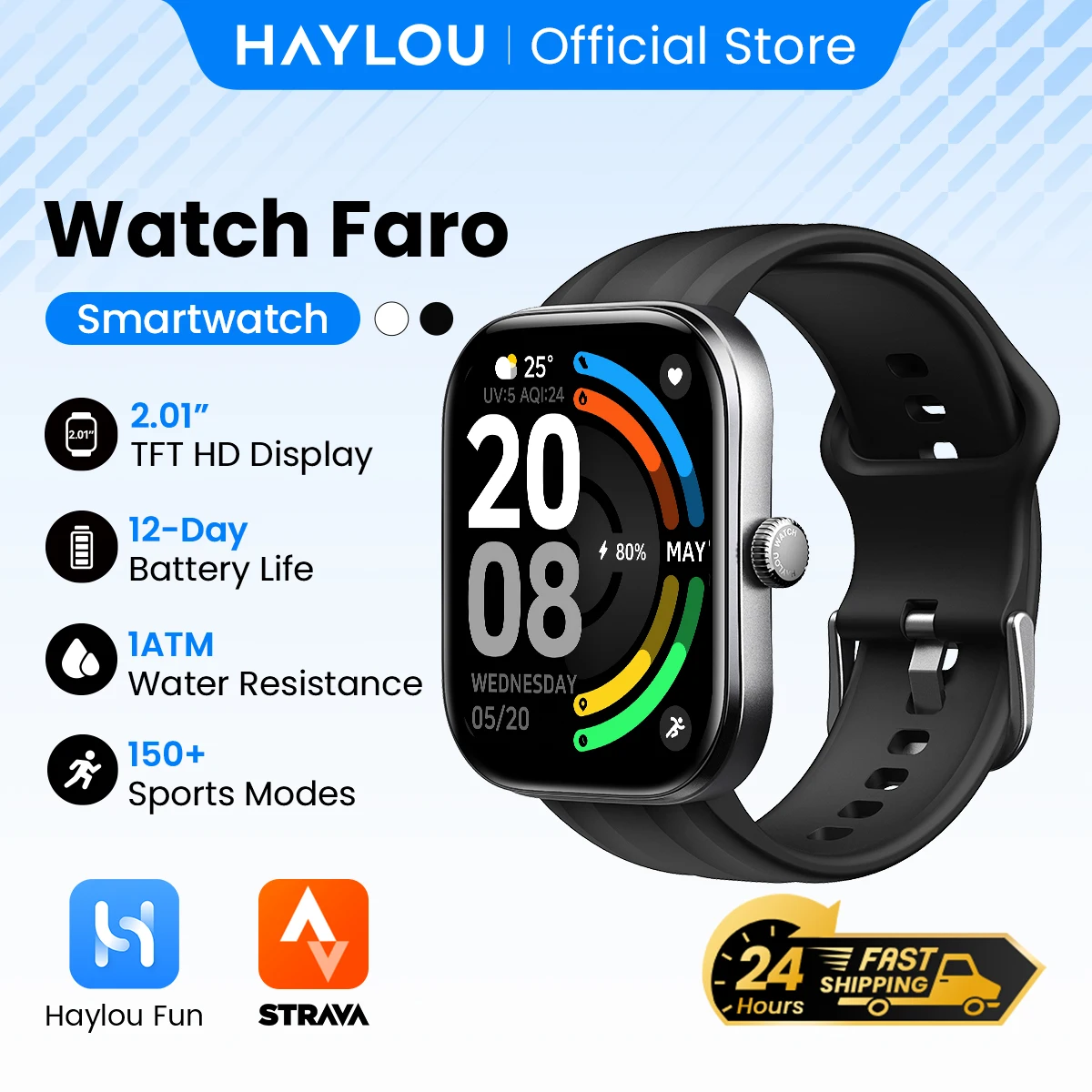 HAYLOU Watch Faro Voice Calling Smart Watch 2.01\'\' HD Screen
