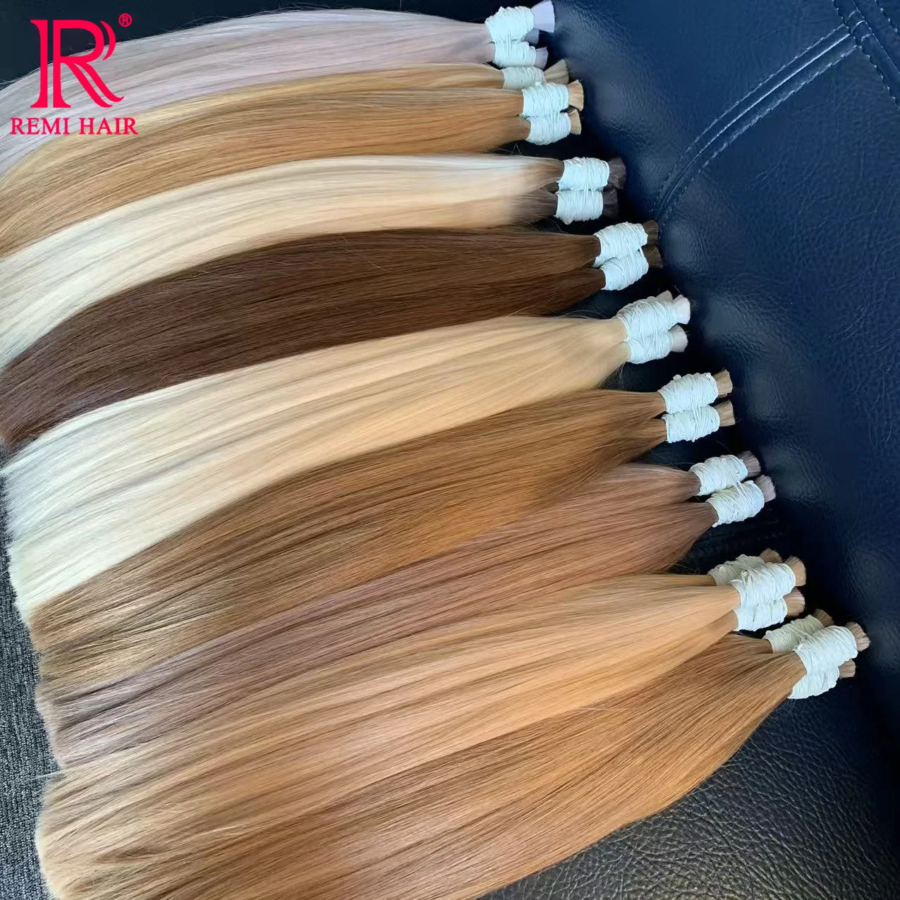 Cabello Humano Vietnamita a Granel Sin Trama Liso Virgen Sin Procesar Extensiones de Cabello para Trenzar Tejido de Cabello Humano Original para Mujer