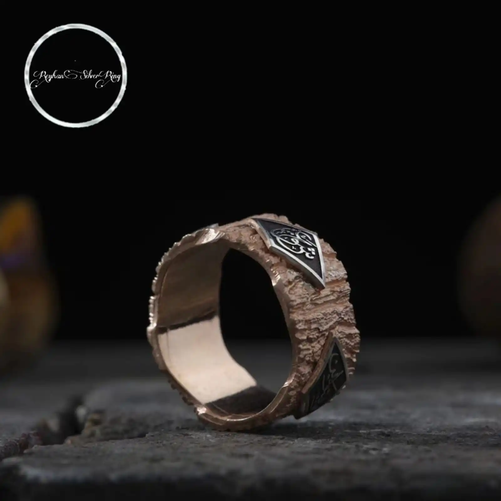 

Personalized Rose Gold Color Silver Wedding Ring with Multilingual Name Engraving,Unique Multilingual Name Engraved Wedding Band