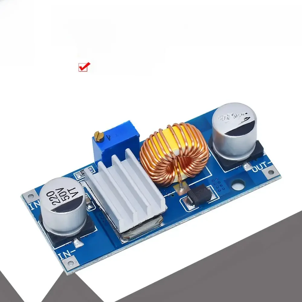 5A XL4015 DC-DC 4-38V do 1.25-36V 24V 12V 9V 5V Regulowany moduł zasilania obniżającego napięcie Ładowarka litowa LED z radiatorem — zdjęcie 2