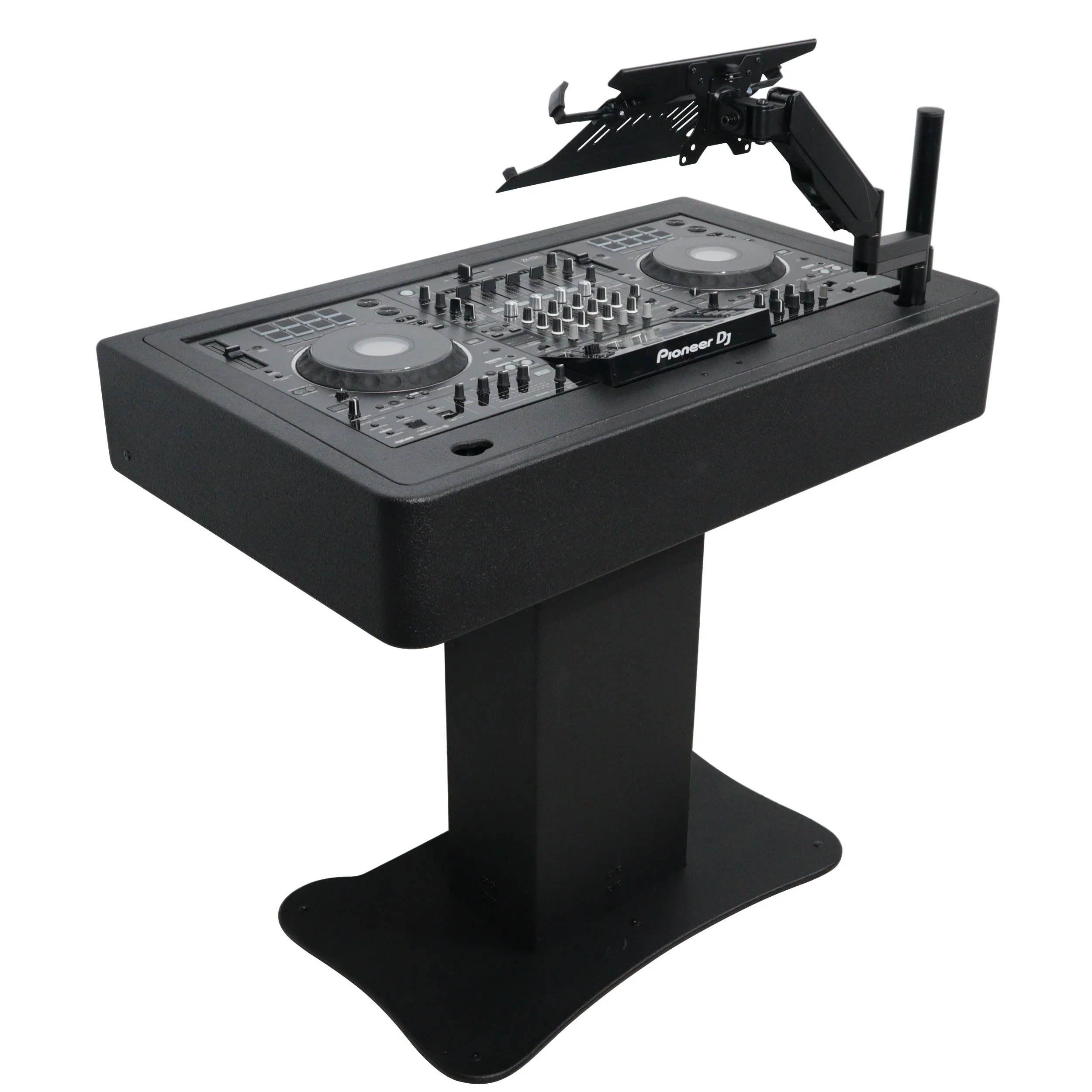 Pro X XZF-DJCT-BL-Case ، DJ Podium مع حالتي طريق ، أسود ، مبيعات جديدة