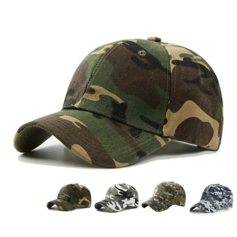 AliExpress Summer Outdoor Jungle Camouflage Print Cotton Sunhat Sports Baseball Cap Unisex Cycling Anti-UV Armygreen Adjustable Hats Visors