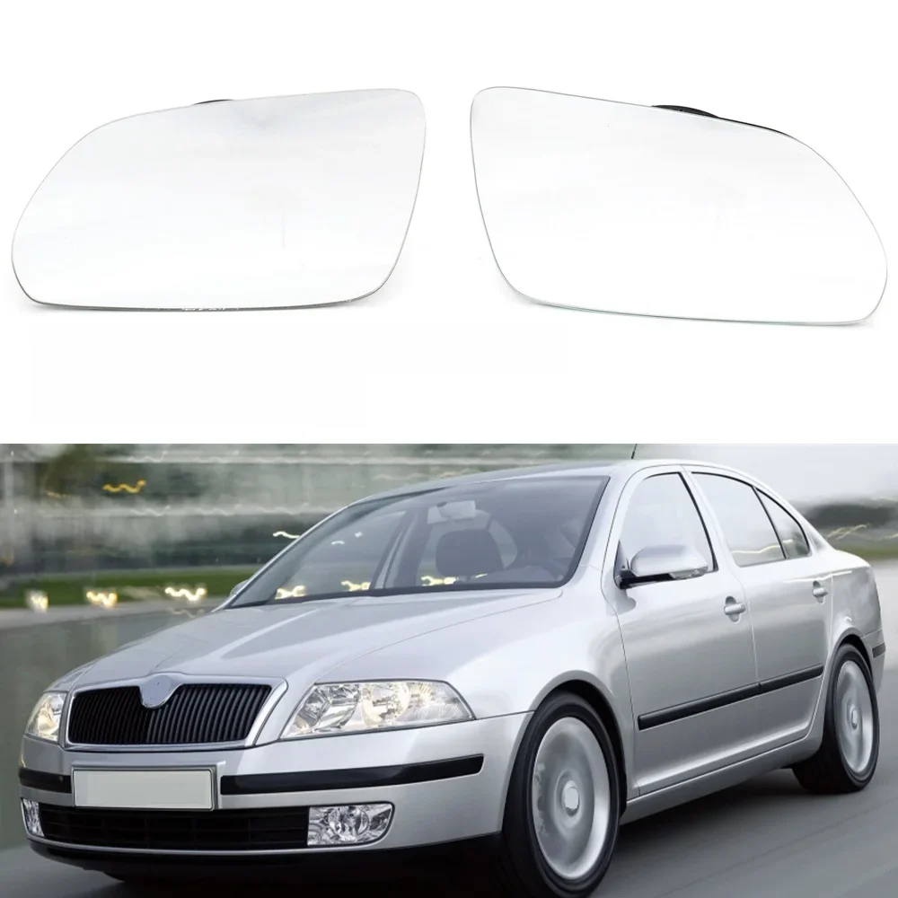 Lustro szkło dla Skoda Octavia MK2 A5/pasażerskie minibusy i salony kosmetyczne 2004 2005 2006 2007 2008 samochodów stylizacji podgrzewane lusterka szkło — zdjęcie 2