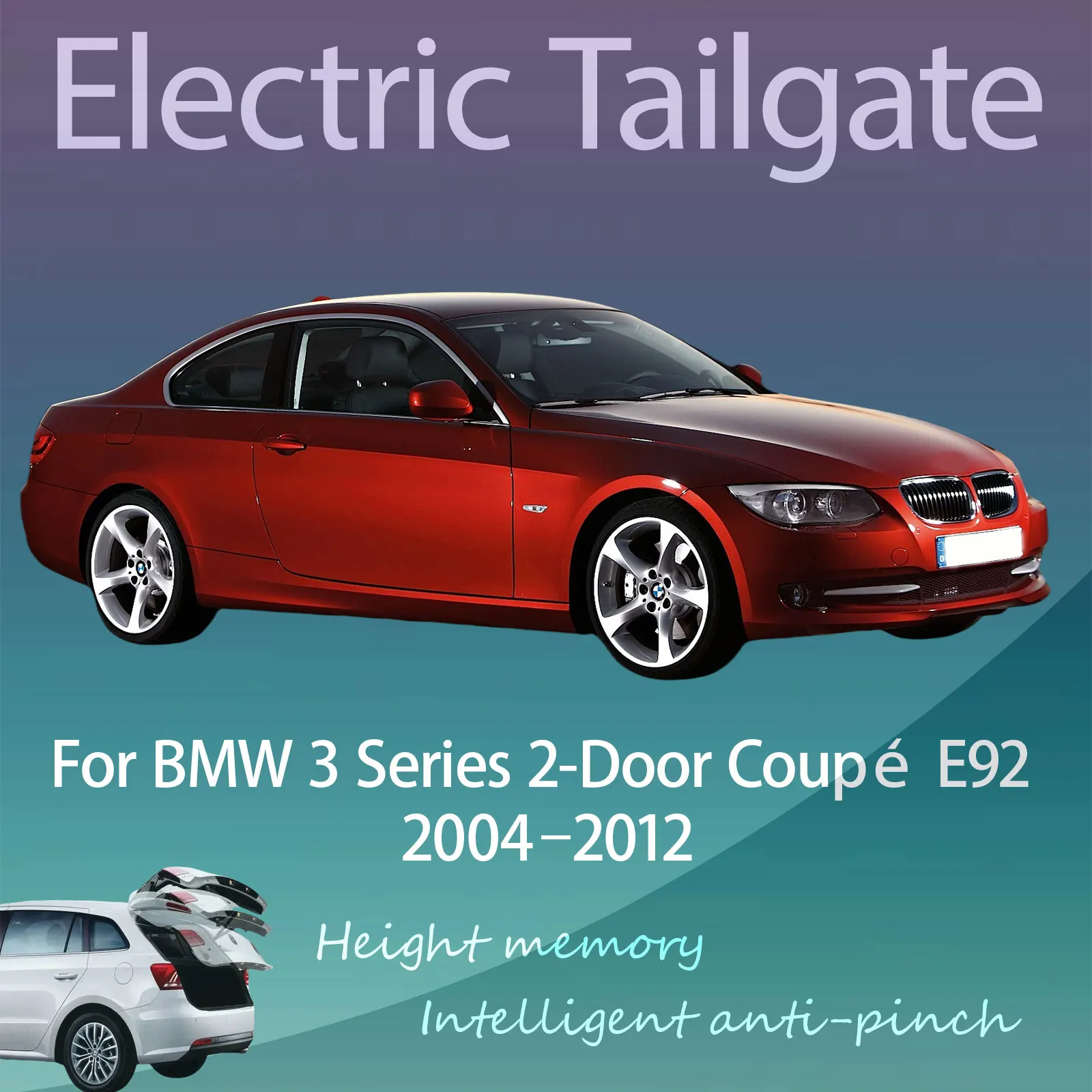 

Для BMW 3 серии Coupé E92 2004-2012 автоматический подъем, интеллектуальная защита от защемления, установка электрической задней двери с датчиком багажника