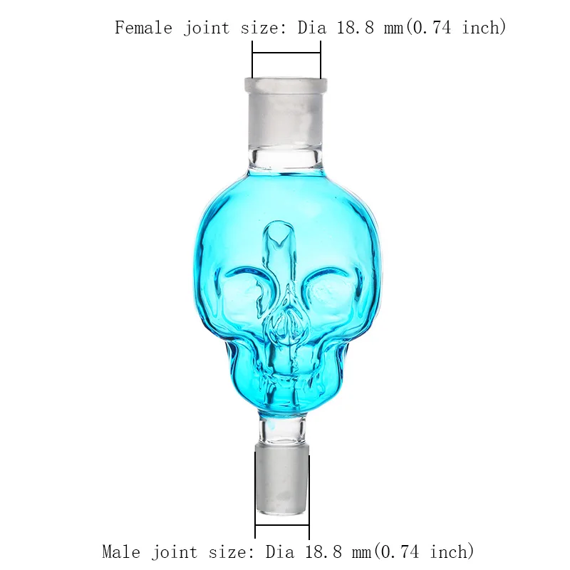 Double Wall 18.8MM Skull Molasses Catcher Metal Shisha Hookah Connector Narguile Clear Color Different Designs Available