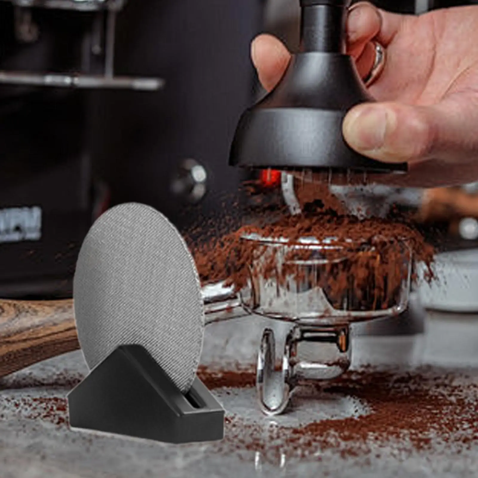 Coffee Puck Screen Stand Coffee Mesh Holder Espresso Coffee Puck Screen Stand Espresso Distribution Tool for 51mm Tools