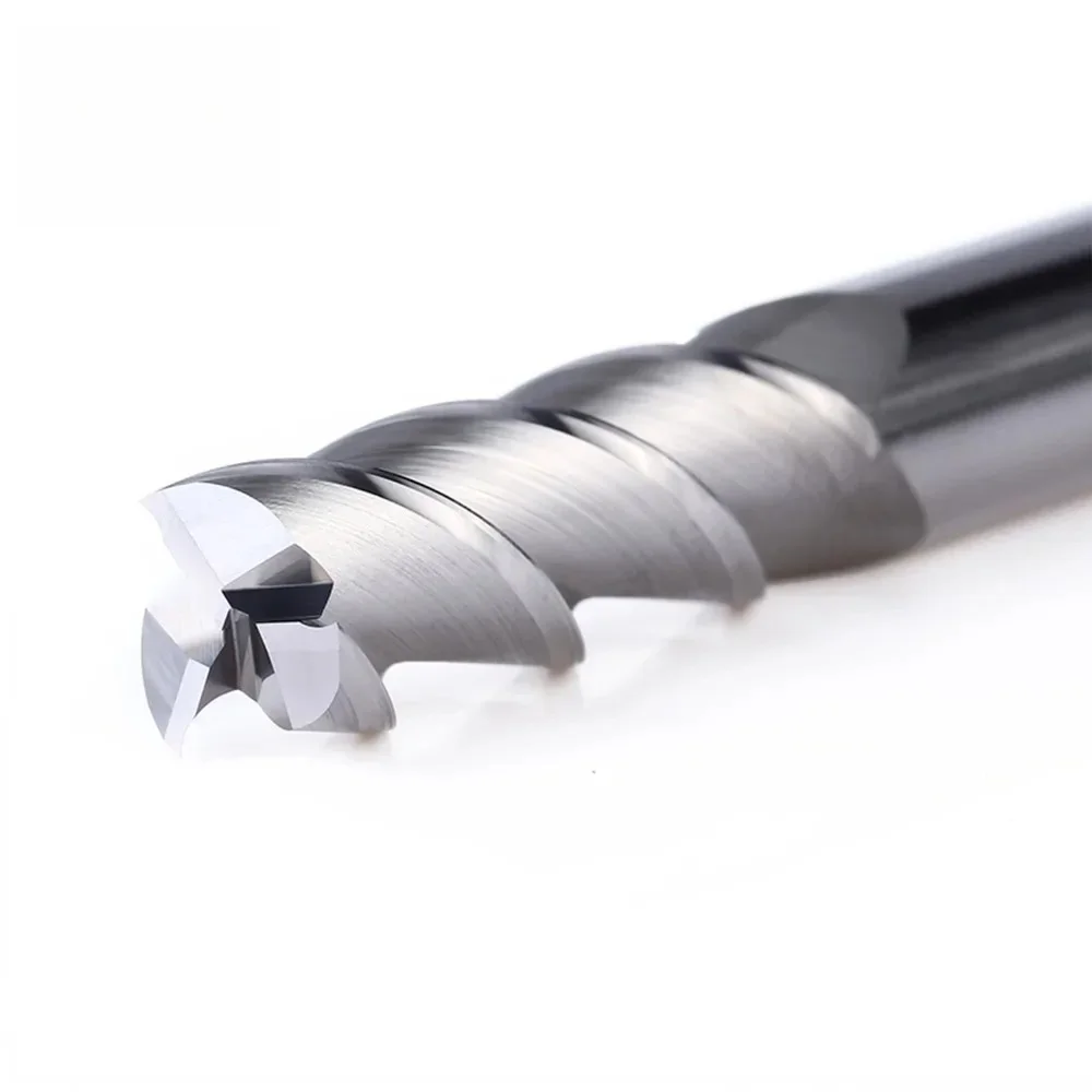 Aluminum milling cutter carbide end mill 3 flutes square head flattened end mills d1 to d12 solid carbide milling cutters