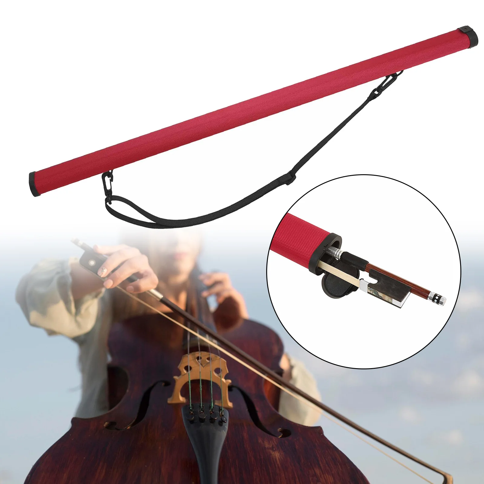 

Чехол для смычка для скрипки 4/4 для хранения смычков для альта, уличный контейнер для путешествий, аксессуары для музыкальных инструментов, органайзер для игр