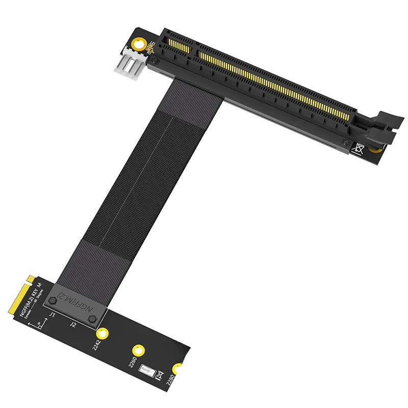 Adapter M.2 NVME do PCIE X16 Przedłużacz graficzny PCI Express 3.0 16X do M Key Riser Cable dla 2242/2260/2280 NVME SSD — zdjęcie 2